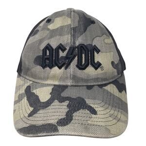 AC DC Fitted Baseball Cap Multicolor One Size Embroidered Camouflage Anoma